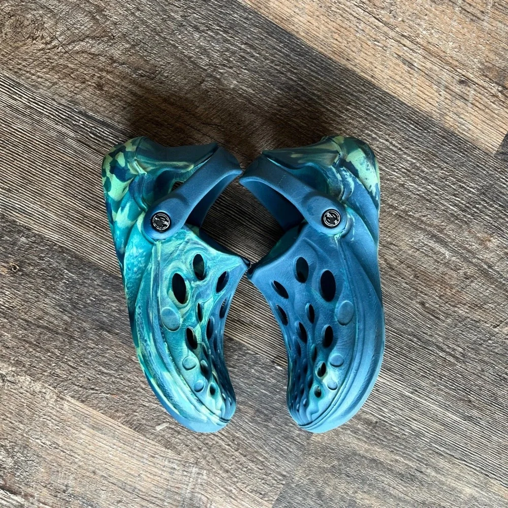 Rockin‎ Kids Clogs Water Shoes Slip On Comfort Blue Green Size Unknown